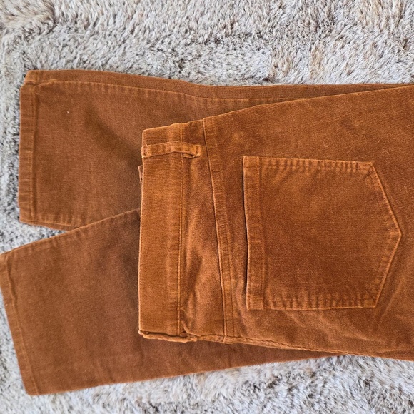J Jill Micro corduroy Pull on pants brown Slim Straight Pockets Size S - Picture 1 of 9